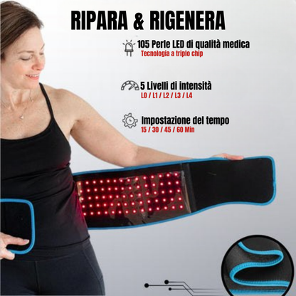 Luminora AuraFLEX Cintura per Terapia con Luce Rossa e Infrarossa